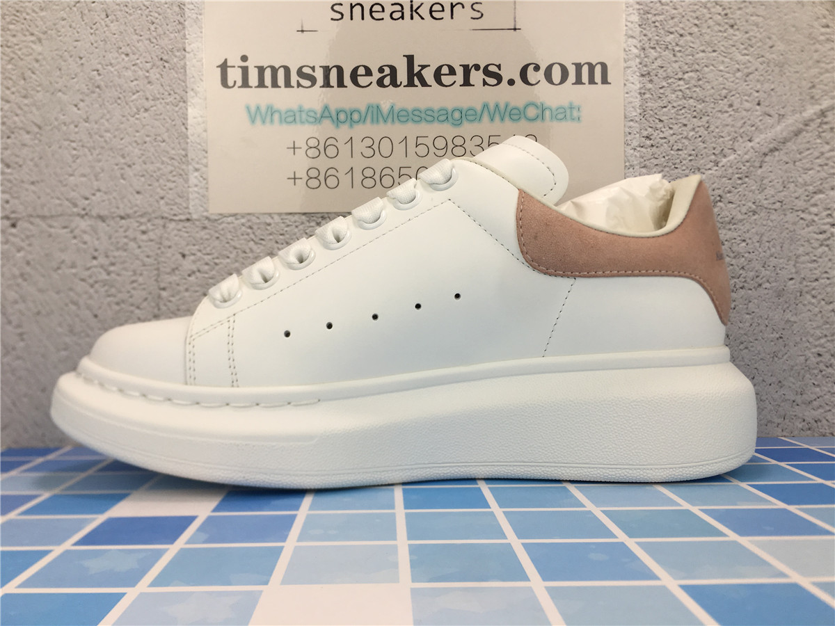 ALEXANDER MCQUEEN White & Pink Oversized Sneakers